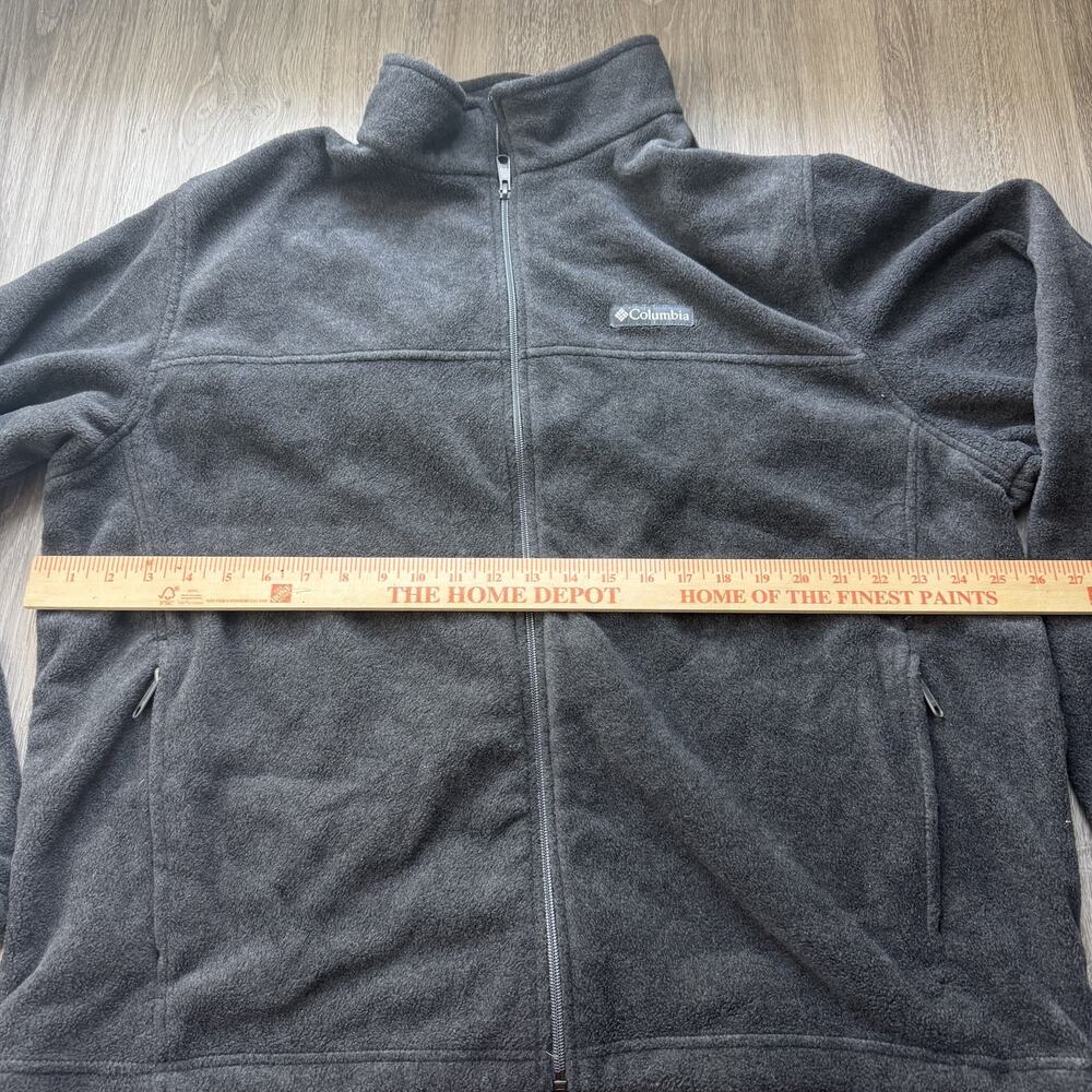 Columbia Men's Full Zip Fleece Jacket Charcoal Gray Soft Gorpcore XXL - Picture 4 of 8